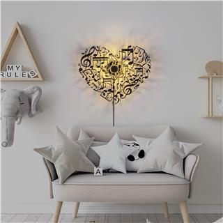 Metal Motifli Ambiyans Aplik Pütürlü Siyah Shd-026