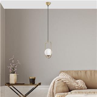Camlı Tekli Sarkıt Parlak Gold Skew-13445