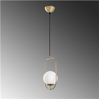 Camlı Tekli Sarkıt Parlak Gold Skew-13445