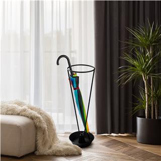 Mat Siyah Metal Şemsiyelik 70 cm Minimal Dekoratif Ofis Kapı Önü Standı,SMS-006-A