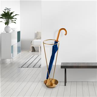 Altın Gold Metal Şemsiyelik 70 cm Minimal Dekoratif Ofis Kapı Önü Standı,SMS-006