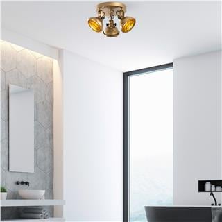 Metal Sıvama 3Lü Plafönyer Parlak Gold Spoly-13799
