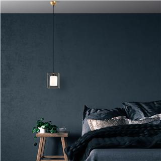 Camlı Tekli Sarkıt Parlak Gold Swank-702-6