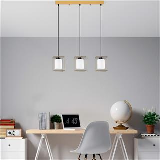 Camlı 3Lü Sıralı Sarkıt Pütürlü Siyah Swank-702-8