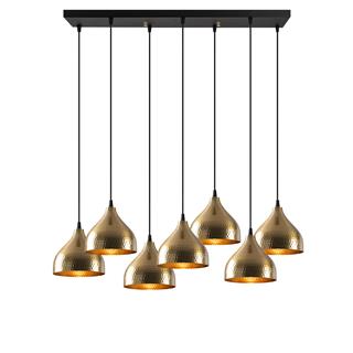 Metal Sıvama 7Li Sıralı Sarkıt Parlak Gold Tattoo-B-Nus-6222