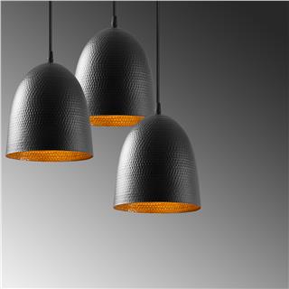 Siyah Metal Dövmeli Sarkıt Avize Bal Peteği Desenli Modern Salon E27duylu,TATTOO-C-NUS-6168