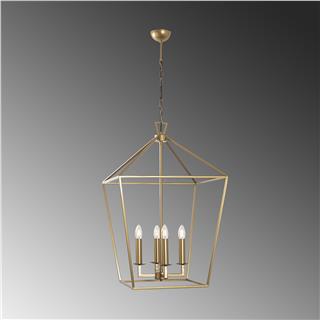 Rustik 4Lü Avize Parlak Gold Tıll-13252