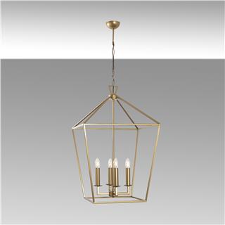 Rustik 4Lü Avize Parlak Gold Tıll-13252