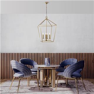 Rustik 4Lü Avize Parlak Gold Tıll-13252