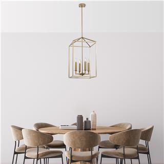 Rustik 4Lü Avize Parlak Gold Tıll-13256
