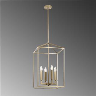Rustik 4Lü Avize Parlak Gold Tıll-13256