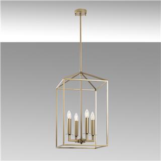 Rustik 4Lü Avize Parlak Gold Tıll-13256