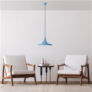 Metal Sıvama Tekli Sarkıt Mavi Tom-3531-Lıghtblue