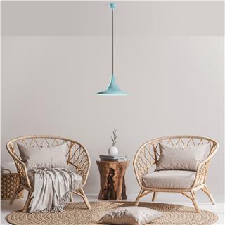 Metal Sıvama Tekli Sarkıt Parlak Turkuaz Tom-3531-Turquoıse