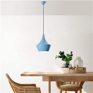 Metal Sıvama Tekli Sarkıt Pütürlü Siyah Tom-3551-Lıghtblue