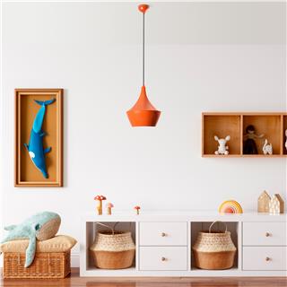 Metal Sıvama Tekli Sarkıt Pütürlü Siyah Tom-3551-Orange