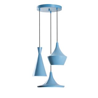 Metal Sıvama 3Lü Tepsi Sarkıt Mavi Tom-3556-Lıghtblue