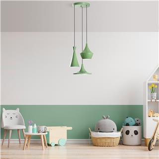 Metal Sıvama 3Lü Tepsi Sarkıt Green Tom-3556-Mıntgreen