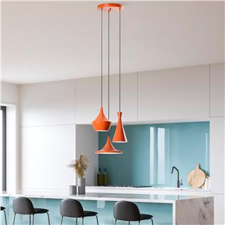 Metal Sıvama 3Lü Tepsi Sarkıt Orange Tom-3556-Orange