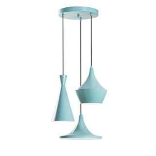Metal Sıvama 3Lü Tepsi Sarkıt Parlak Turkuaz Tom-3556-Turquoıse