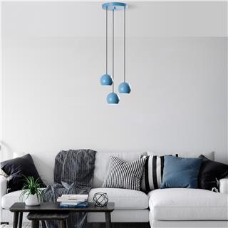 Metal Sıvama 3Lü Tepsi Sarkıt Mavi Top-15-241-1-Lıghtblue