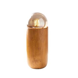 Ahşap Tekli Masa Lambası Natural Ahşap Torna-Nt-130