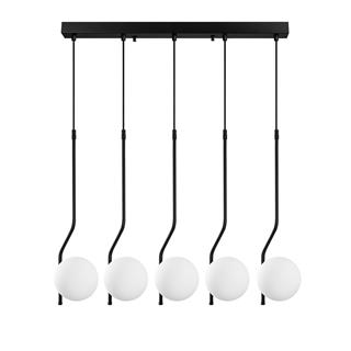 Camlı 5Li Sıralı Sarkıt Pütürlü Siyah Tulıp-13829