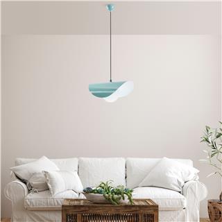 Camlı Tekli Sarkıt Parlak Turkuaz Vatoz-Nus-2866-Turquoıse