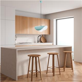 Camlı Tekli Sarkıt Parlak Turkuaz Vatoz-Nus-2866-Turquoıse