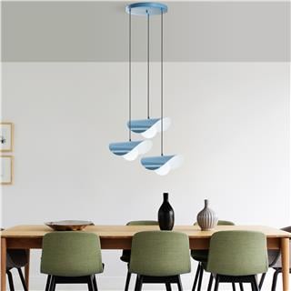 Camlı 3Lü Tepsi Sarkıt Mavi Vatoz-Nus-6141-Lıghtblue