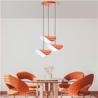 Camlı 3Lü Tepsi Sarkıt Orange Vatoz-Nus-6141-Orange