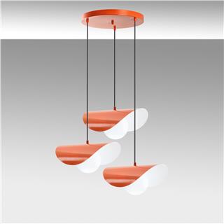 Camlı 3Lü Tepsi Sarkıt Orange Vatoz-Nus-6141-Orange