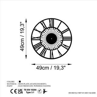Metal Duvar Dekorları Watch-067