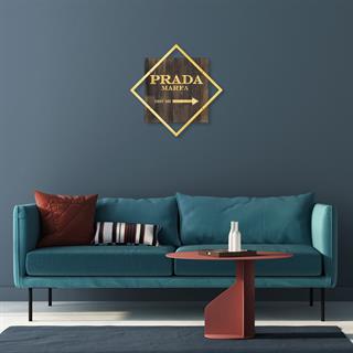 Wt-018-Gold Metal Ahşap Duvar Panoları Wt-018-A