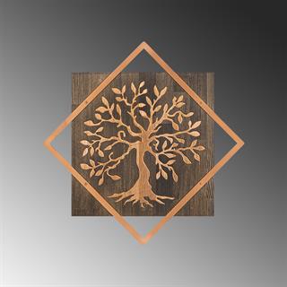 Wt-024-Copper Metal Ahşap Duvar Panoları Wt-024-B