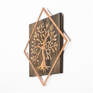 Wt-024-Copper Metal Ahşap Duvar Panoları Wt-024-B