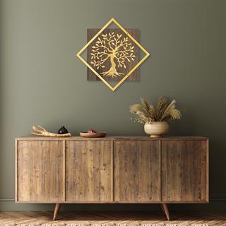 Wt-024-Gold Metal Ahşap Duvar Panoları Wt-024-A