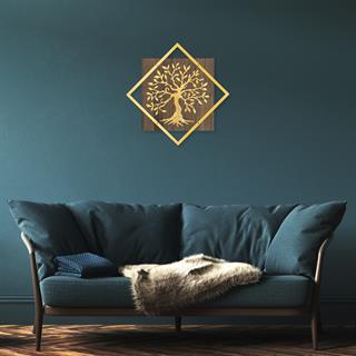 Wt-024-Gold Metal Ahşap Duvar Panoları Wt-024-A