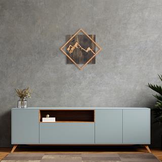Wt-029-Copper Metal Ahşap Duvar Panoları Wt-029-B