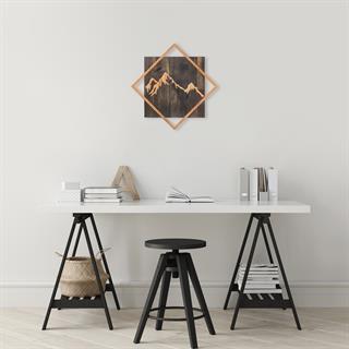 Wt-029-Copper Metal Ahşap Duvar Panoları Wt-029-B