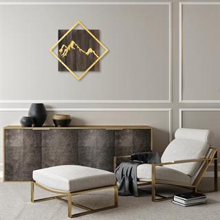 Wt-029-Gold Metal Ahşap Duvar Panoları Wt-029-A