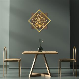Wt-037-Gold Metal Ahşap Duvar Panoları Wt-037-A