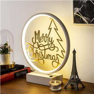 Masa Aydınlatması Pütürlü Beyaz Parlak Gold Xmas-034-A
