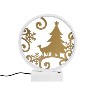 Masa Aydınlatması Pütürlü Beyaz Parlak Gold Xmas-035-A