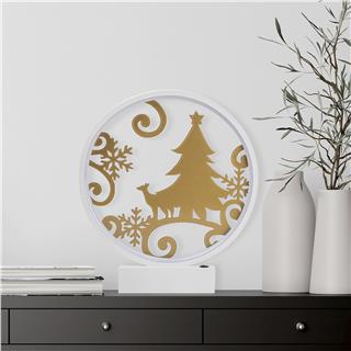 Masa Aydınlatması Pütürlü Beyaz Parlak Gold Xmas-035-A
