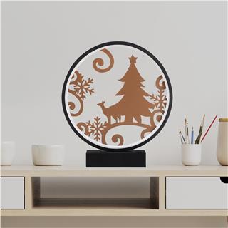 Masa Aydınlatması Pütürlü Siyah Bakır Boya Xmas-035