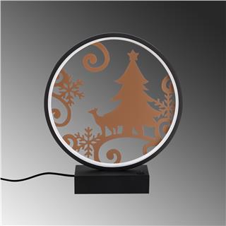 Masa Aydınlatması Pütürlü Siyah Bakır Boya Xmas-035