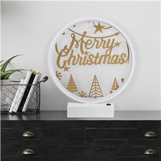 Masa Aydınlatması Pütürlü Beyaz Parlak Gold Xmas-036-A