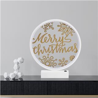 Masa Aydınlatması Pütürlü Beyaz Parlak Gold Xmas-037-A