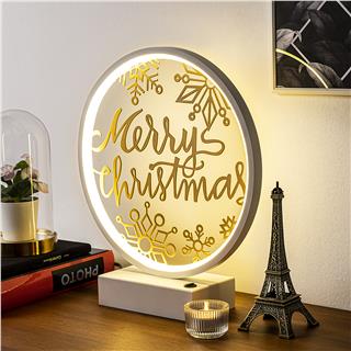 Masa Aydınlatması Pütürlü Beyaz Parlak Gold Xmas-037-A